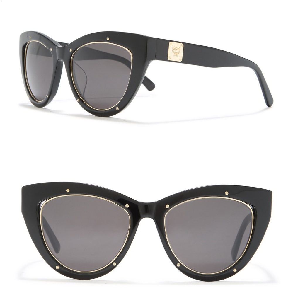 MCM 53mm Cat Eye Metal Trim Sunglasses NWT